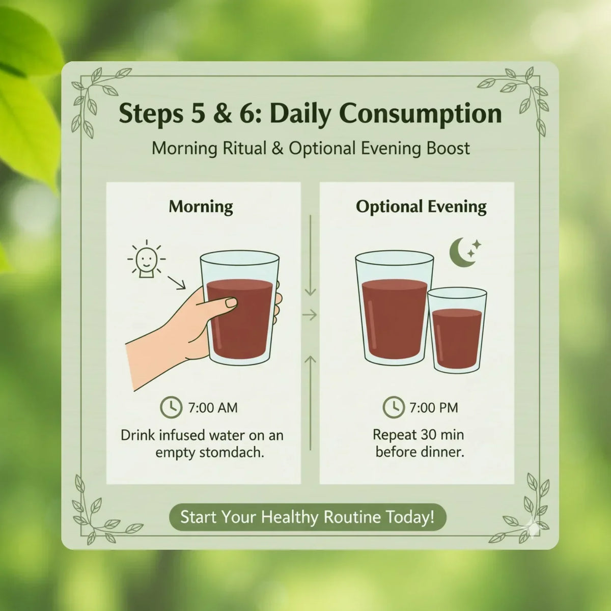 SugarCare Balance Wooden Water Glass (Natural Sugar Solution)