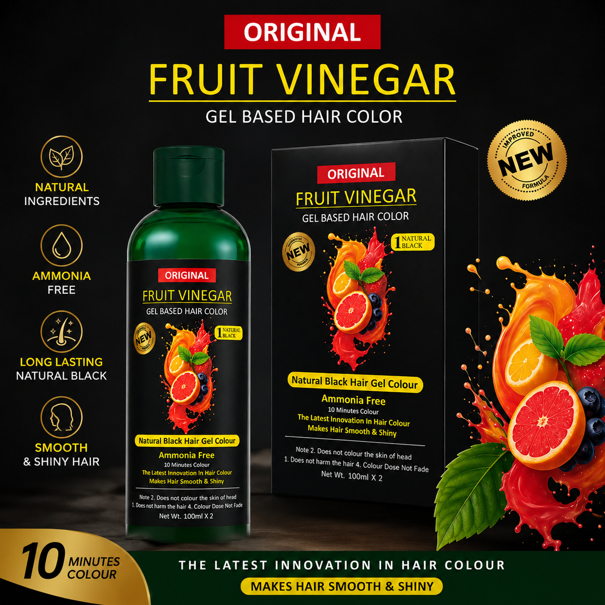 FruitVeda™️ Fruit Vinegar Gel Hair Color