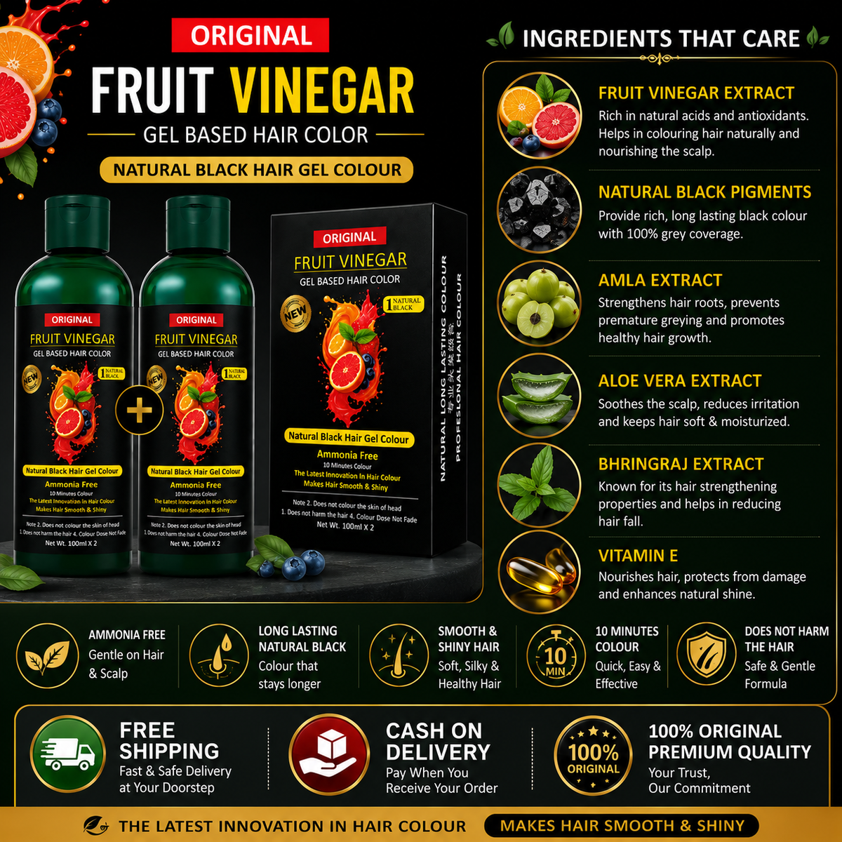 FruitVeda™️ Fruit Vinegar Gel Hair Color